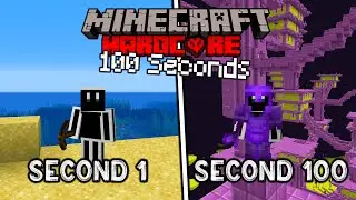 I Survived 100 Seconds in HARDCORE Minecraft...