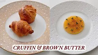 Cruffin (Croissant + Muffin) with Brown Butter & Thyme - Fine Dining Bread and Butter Recipe