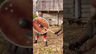 Sharp Dane axe against a thick shield. Shield tests on our channel.