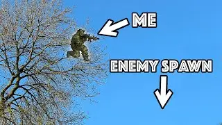 Pi£$ing off airsoft players from the TALLEST tree on the map 🌳