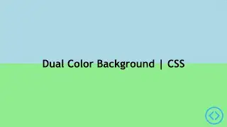 How To Create A Dual Color Background | CSS