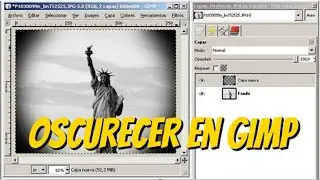 La herramienta de aclarar oscurecer de Gimp
