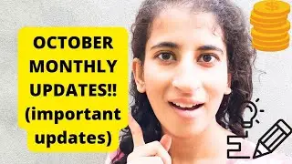 October monthly updates! important updates for this month!