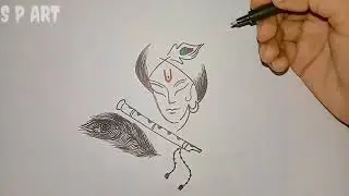 How to draw bal krishna | easy drawing for  beginners | janmashtsmi drawing