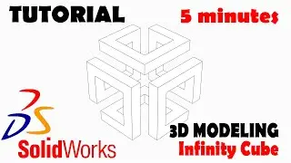 Infinity Cube Design: SolidWorks Tutorial for Beginners (5 Minutes)