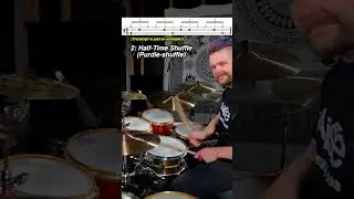 3 Different Shuffle grooves! (Purdie shuffle)