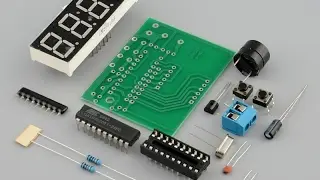 Digital Clock C51 4 bit Alarm DIY kit (набор электронные часы из Aliexpress)
