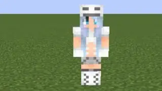 Giantess Growth Animation #54 ( Skeleton Girl Giantess, 25000 block height )