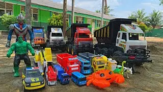 Main Mobil Mobilan Mobil Tronton Panjang Muatan Mainan Baru Truk Oleng, Mobil Polisi, Tayo