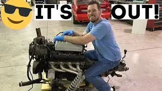 DROPPING AN ENGINE FROM THE BOTTOM OF A FOXBODY SSP COUPE NOTCH MUSTANG…MOTOR REMOVAL PART 3