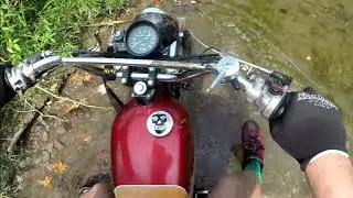 1973 Kawasaki g4tr 100 trail boss creek riding part 1