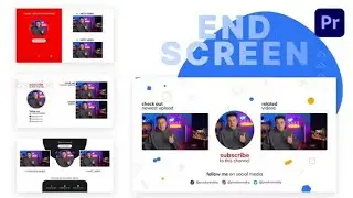 YouTube End Screens Premiere Pro Template Download