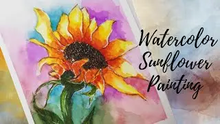 Beautiful Sunflower Watercolor Painting/ Easy Watercolor Painting... 🌻 🌻