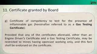 Regulation 11 (Coal Mines Regulation 2017) Chapter 3
