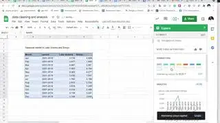 Using the Explore feature in Google Spreadsheets