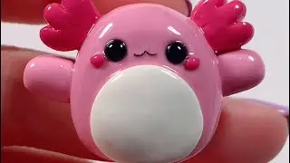 Axolotl Squishmallow Polymer Clay Figure Tutorial | Story time |