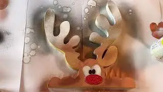 #544 DE: Rudolph das Rentier 🔴 trifft auf Aquacast, Sprayfarben und Resin | #moldsandshapes