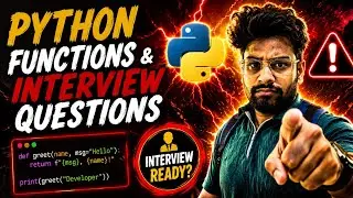 Python Functions Interview Questions 🔥| Crack Your Python Interview