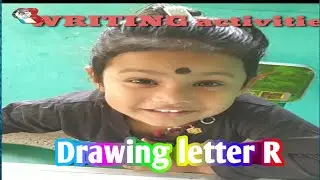 Drawing letter R, tracing video learn with Google number nursery school kids,