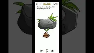 Brain out level 145 { do not lift up the stone! It's disgusting under it! } answer 