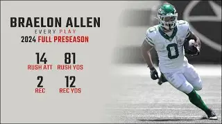 Braelon Allen Full Preseason Replay: Every Run, Target, and Catch in the 2024 NFL Preseason