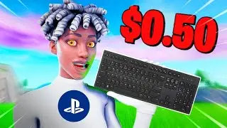 I played Fortnite with the CHEAPEST KEYBOARD on CONSOLE... (Handcam)