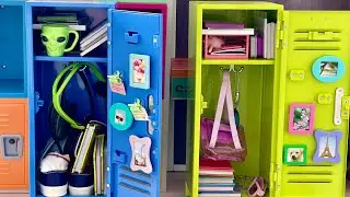 American Girl Twins CLEAN VS MESSY Packing Locker For School