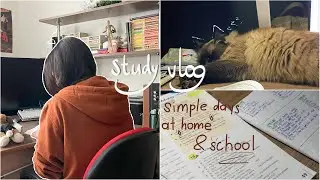 study vlog🤍: simple days at home & school/learning English