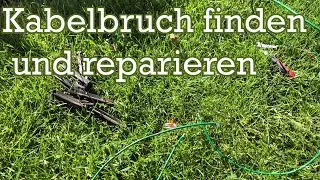 Kabelbruch finden und reparieren - Begrenzungskabel / Leitkabel eines Mähroboters (hier Gardena)