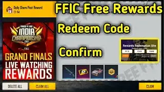 ffic redeem code free rewards in free fire tamil | ffic grand final redeem code