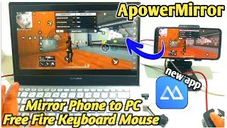 ApowerMirror Play Free Fire/BGMI in Low End PC | Mirror Screen🔥Cast/Connect Phone Screen to PC