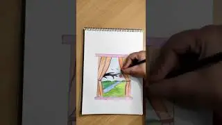 Easy Colour and Draw Window | Drawing For Beginner 💙 