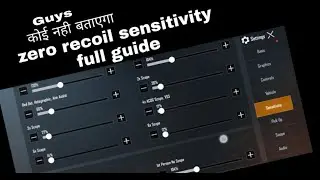 Zero recoil sensitivity and the best sensitivity for PUBG MOBILE|Gaming boy Amalkar|