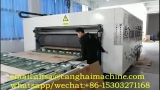 lead edge feeder three color printer slotter die cutter machine with stacker