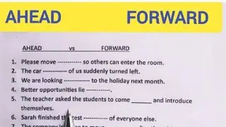 English Grammar: AHEAD vs FORWARD 🤔 Learn The Difference And Boost Your English Skills 🔥Light Quiz!