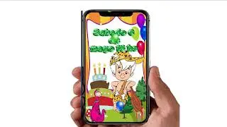 Invitación digital de cumpleaños  Los Picapiedra 2