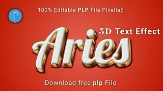 Aries 3D Text Effect in pixellab | how to make 3d text in pixellab | text effect pixellab plp file