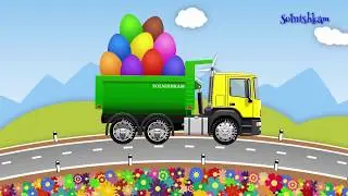 Учим овощи и фрукты вместе с грузовичком. Мультики про машинки.