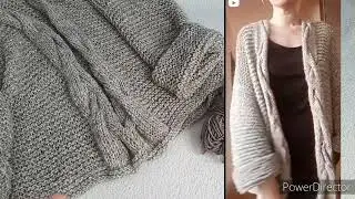 КАРДИГАН С КОСОЙ ИЗ ПРЯЖИ ALIZE SUPERLANA MIDI
