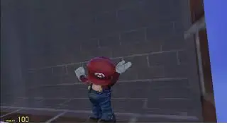 Mario gets punched by floating arms