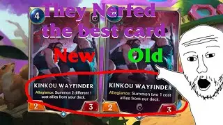 They nerfed kinkou wayfinder in Runeterra