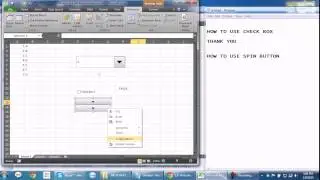 MICROSOFT EXCEL HOW TO USE SPIN BUTTON