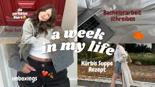 Kürbis Suppe REZEPT, Bachelorarbeit schreiben, UNBOXINGS, HAIR DUPE testen🧸🍂|WOCHENVLOG| minimalromi