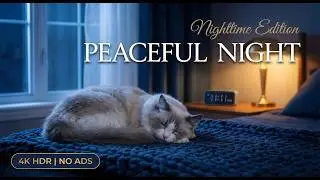 12 Hours Of Calming Music for Cats 🐈 Gentle Cat Sleep Sounds 🎵 Peaceful Night 😴 No Ads
