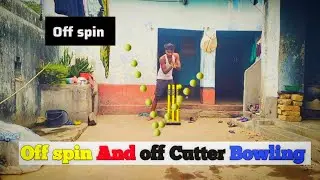 Off spin and off Cutter Bowling grip and release tutorial 🏏🥎.#sports #cricket #spinbowling