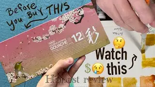 Holbein gouache irodori spring set review and swatching