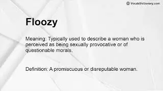 Floozy Meaning