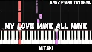 Mitski - My Love Mine All Mine (Easy Piano Tutorial)
