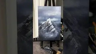 Рисую акрилом горы 