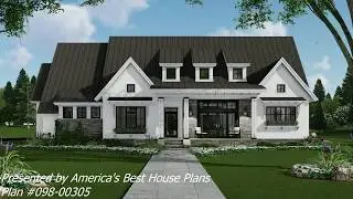MODERN FARMHOUSE PLAN 098-00305 WITH INTERIOR